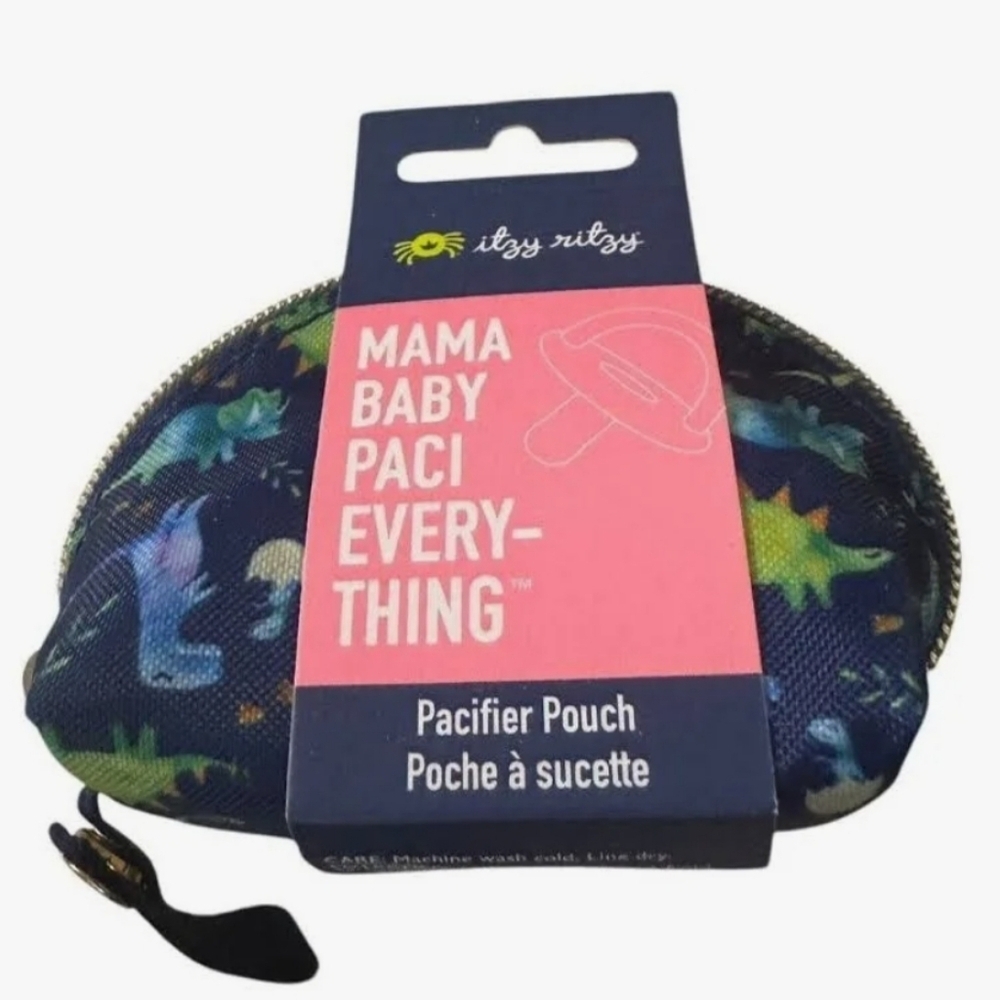 Itzy Ritzy Pacifier Pouch Bag Everything Dinosaur Paci Binky Binki
